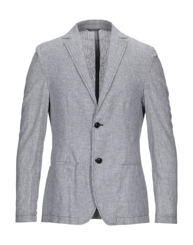 Man Blazer Charcoal Size 42 Linen, Cotton, Elastane