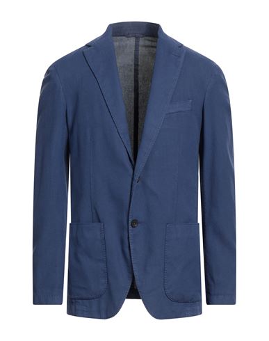 Shop Altea Man Blazer Bright Blue Size 40 Cotton, Silk, Elastane