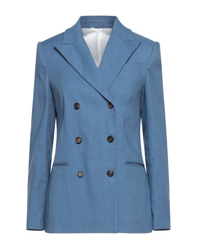 Brunello Cucinelli Woman Suit Jacket Pastel Blue Size 2 Linen, Cotton, Elastane