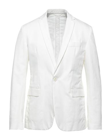Dondup Man Blazer White Size 40 Cotton, Linen, Elastane