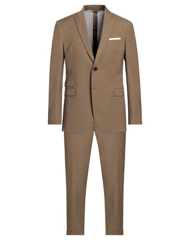 Neil Barrett Man Suit Khaki Size 40 Polyester, Cotton, Elastane In Beige