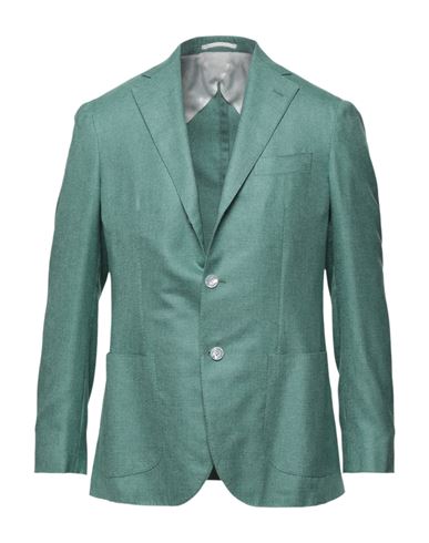 Barba Napoli Man Blazer Light Green Size 38 Silk, Cashmere