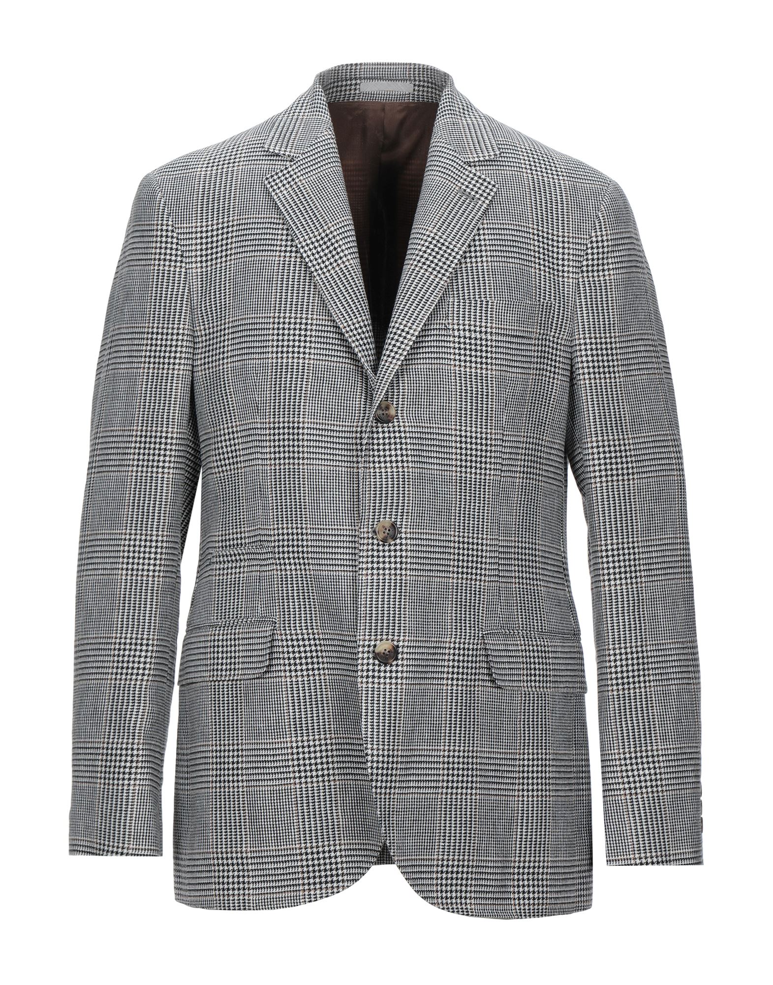 《セール開催中》BRUNELLO CUCINELLI メンズ テーラードジャケット ブラック 46 リネン 66% / ウール 31% / シルク 3%