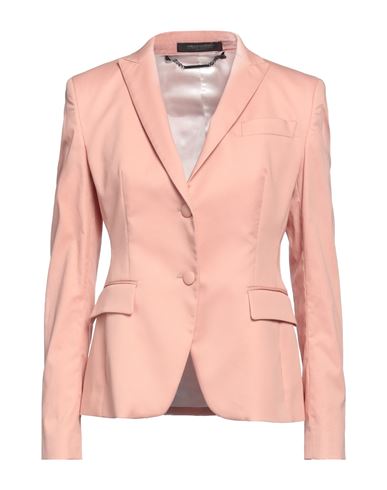 Messagerie Woman Blazer Blush Size 8 Cotton, Elastane In Pink
