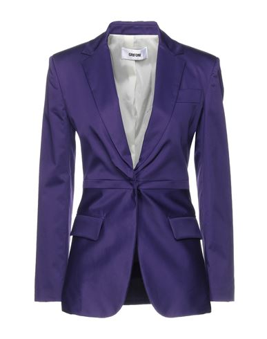 Mauro Grifoni Woman Suit Jacket Purple Size 6 Cotton, Elastane