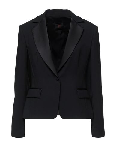 Woman Blazer Black Size 10 Polyester, Elastane