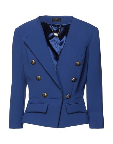Elisabetta Franchi Woman Suit Jacket Blue Size 8 Polyester