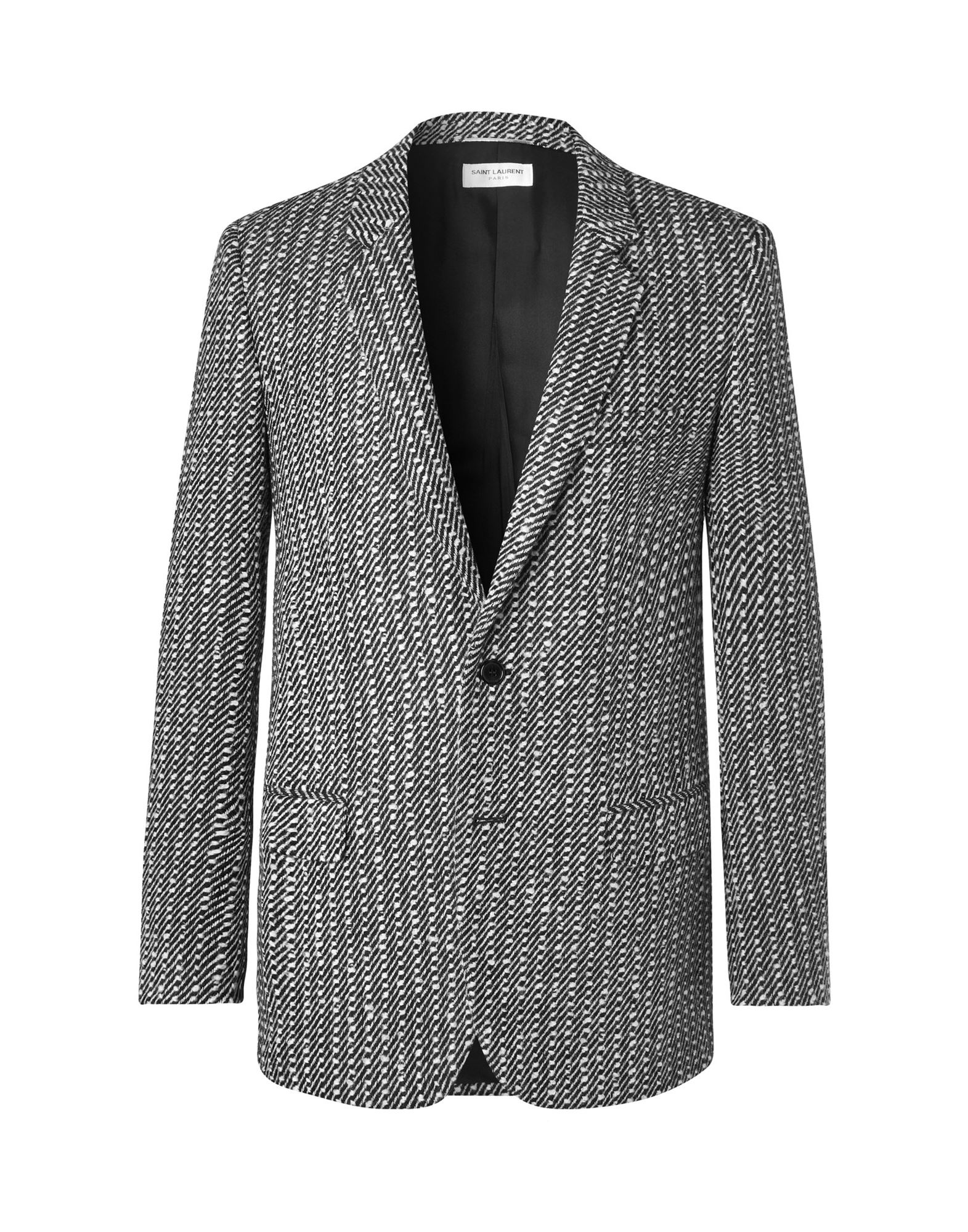 《セール開催中》SAINT LAURENT メンズ テーラードジャケット ブラック 46 ウール 85% / ラムウール 15%