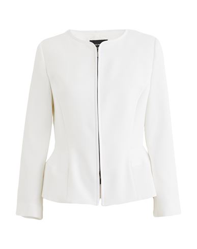 Emporio Armani Woman Suit Jacket White Size 8 Polyester