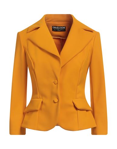 CHIARA BONI LA PETITE ROBE CHIARA BONI LA PETITE ROBE WOMAN BLAZER MARIGOLD SIZE 8 POLYAMIDE, ELASTANE 