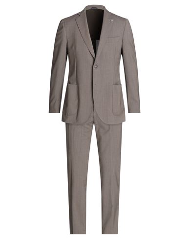 Tombolini Man Suit Brown Size 42 Virgin Wool, Elastane