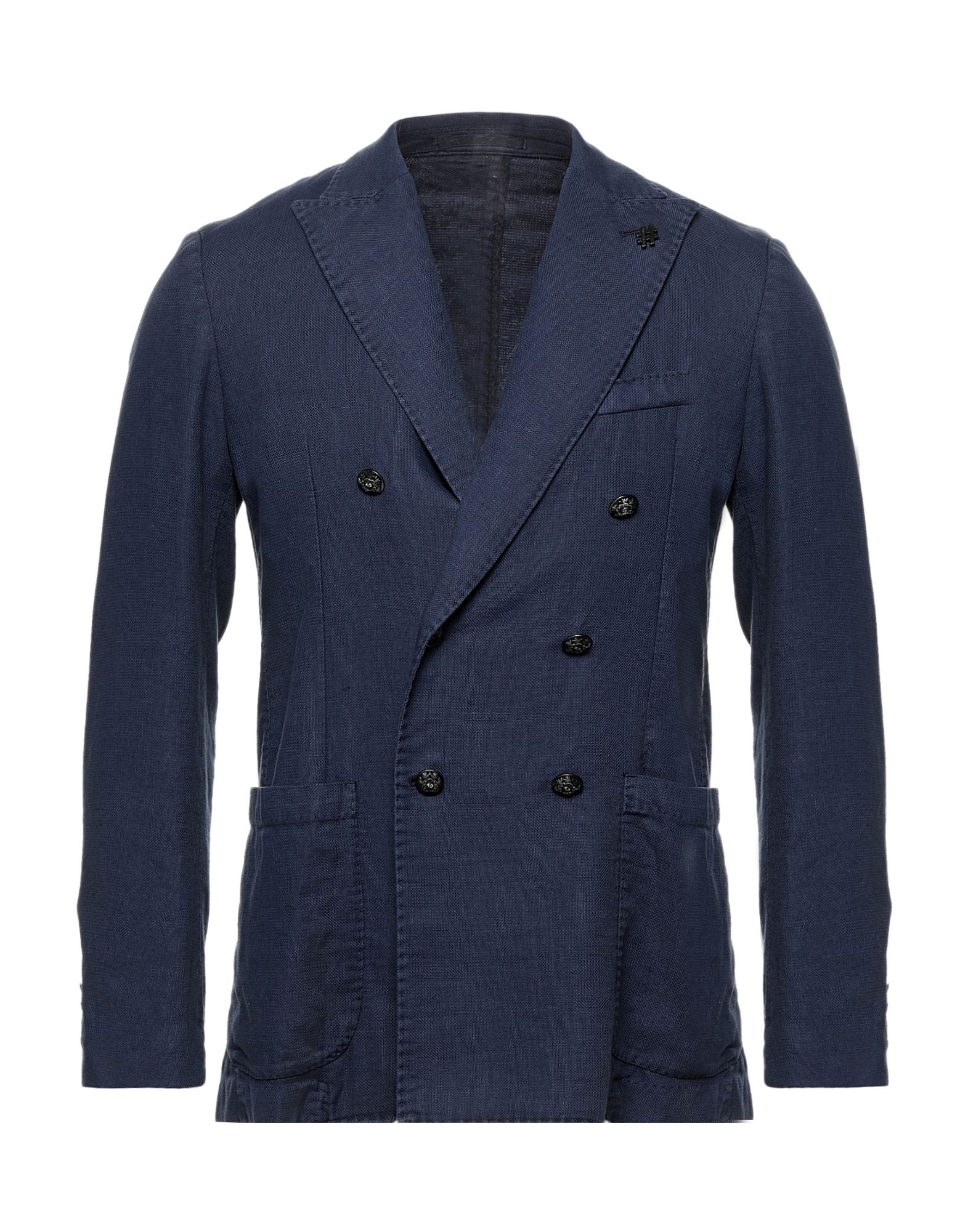 Alessandro Dell'acqua Man Suit Jacket Blue Size 42 Cotton, Linen, Elastane