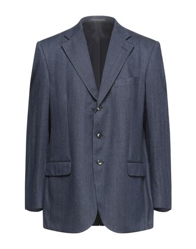 Man Blazer Midnight blue Size 38 Cotton, Linen