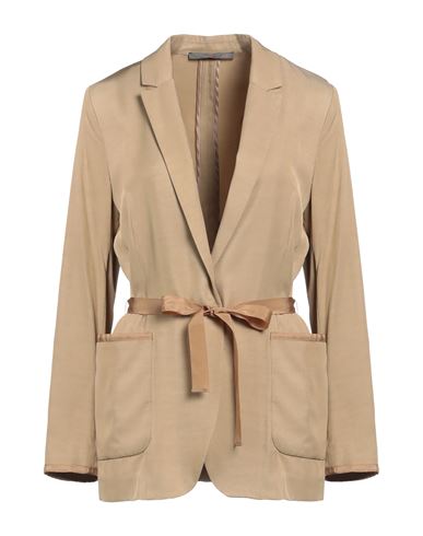 19.70 Nineteen Seventy Woman Suit Jacket Sand Size 8 Viscose In Beige