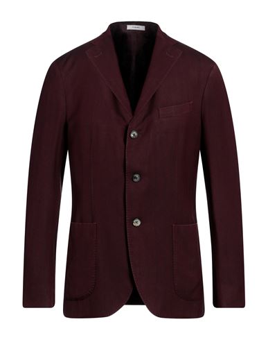 Boglioli Man Suit Jacket Burgundy Size 38 Wool In Red