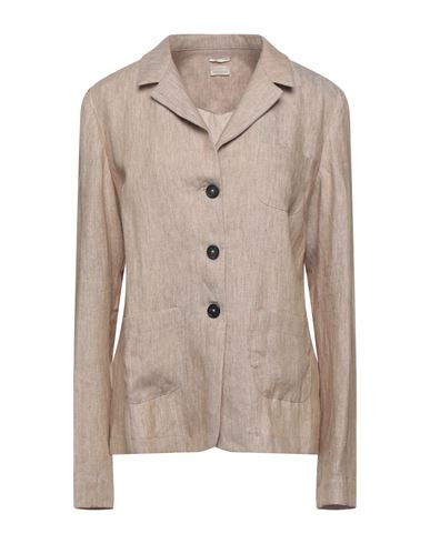 Woman Suit Jacket Beige Size S Linen