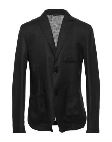 Daniele Alessandrini Man Suit Jacket Black Size 40 Linen