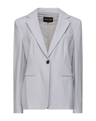 Giorgio Armani Woman Blazer Light Grey Size 4 Virgin Wool, Elastane