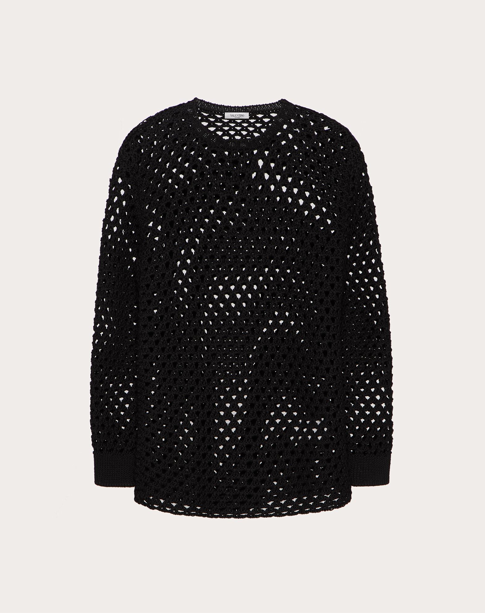 valentino crochet sweater