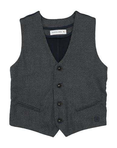 Manuel Ritz Babies'  Toddler Boy Tailored Vest Lead Size 7 Cotton, Elastic Fibres In Grey