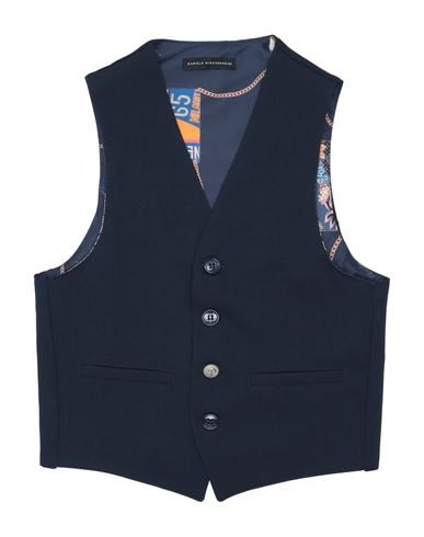 Shop Daniele Alessandrini Toddler Boy Tailored Vest Midnight Blue Size 7 Polyester, Viscose, Elastane