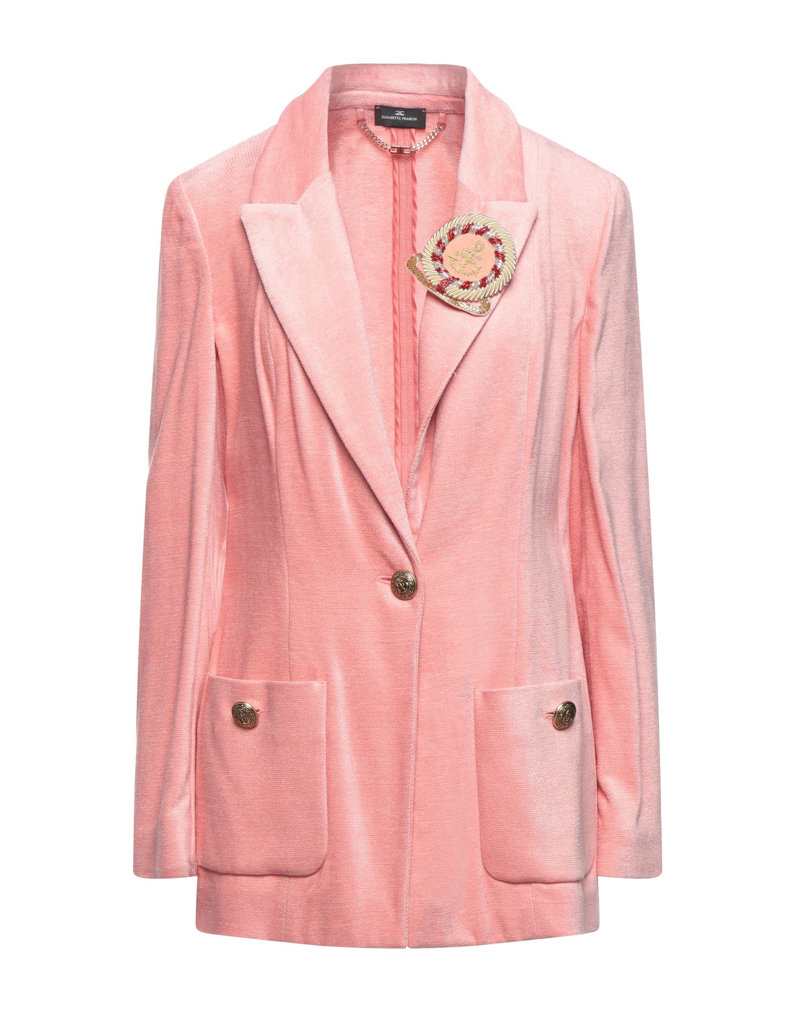 Elisabetta Franchi Suit Jackets In Pastel Pink