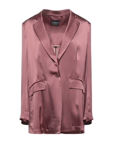 Atos Lombardini Woman Blazer Pastel Pink Size 8 Acetate, Silk