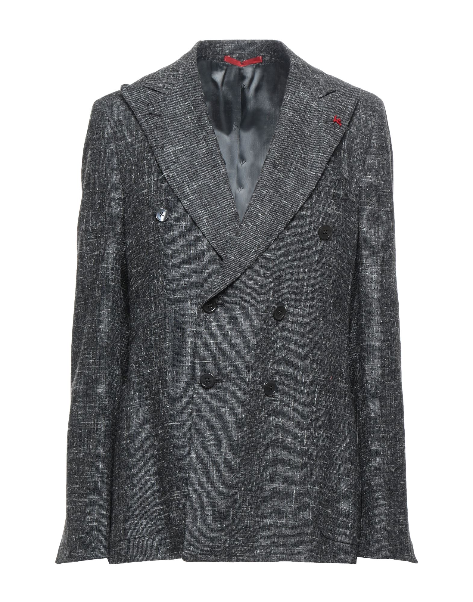 《セール開催中》ISAIA レディース テーラードジャケット グレー 46 シルク 80% / リネン 20%