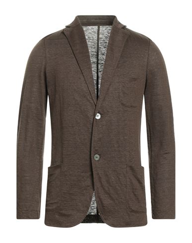 Gran Sasso Man Suit Jacket Brown Size 42 Linen