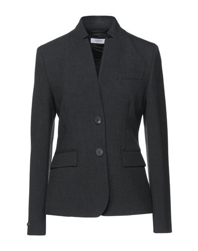 Peserico Woman Suit Jacket Steel Grey Size 12 Polyester, Viscose, Cotton, Elastane