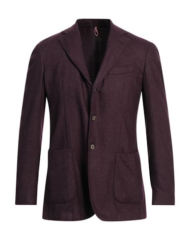 Shop Santaniello Man Blazer Deep Purple Size 40 Polyester