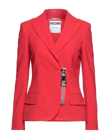 Moschino Woman Blazer Red Size 14 Polyester, Polyurethane