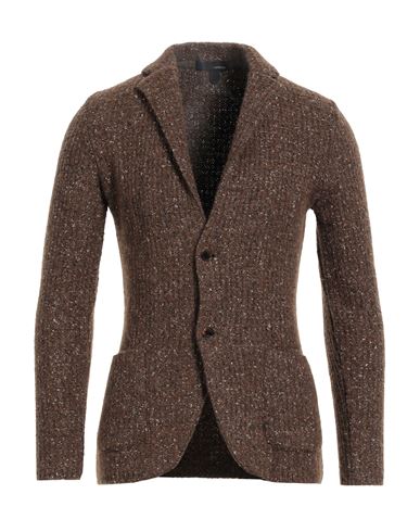 Lardini Man Blazer Brown Size Xs Synthetic Fibers, Wool, Alpaca Wool, Silk In Brown