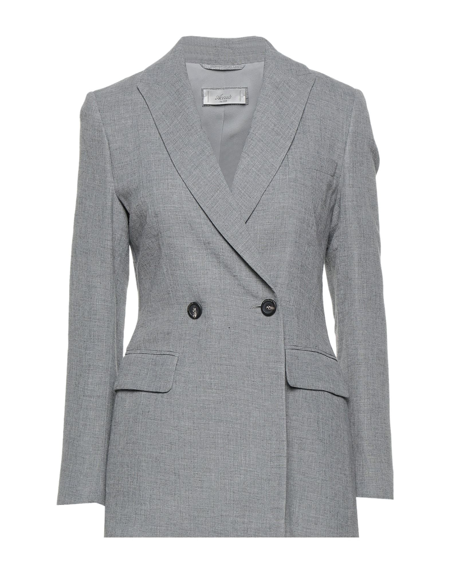 Accuà By Psr Woman Suit Jacket Grey Size 2 Viscose, Virgin Wool