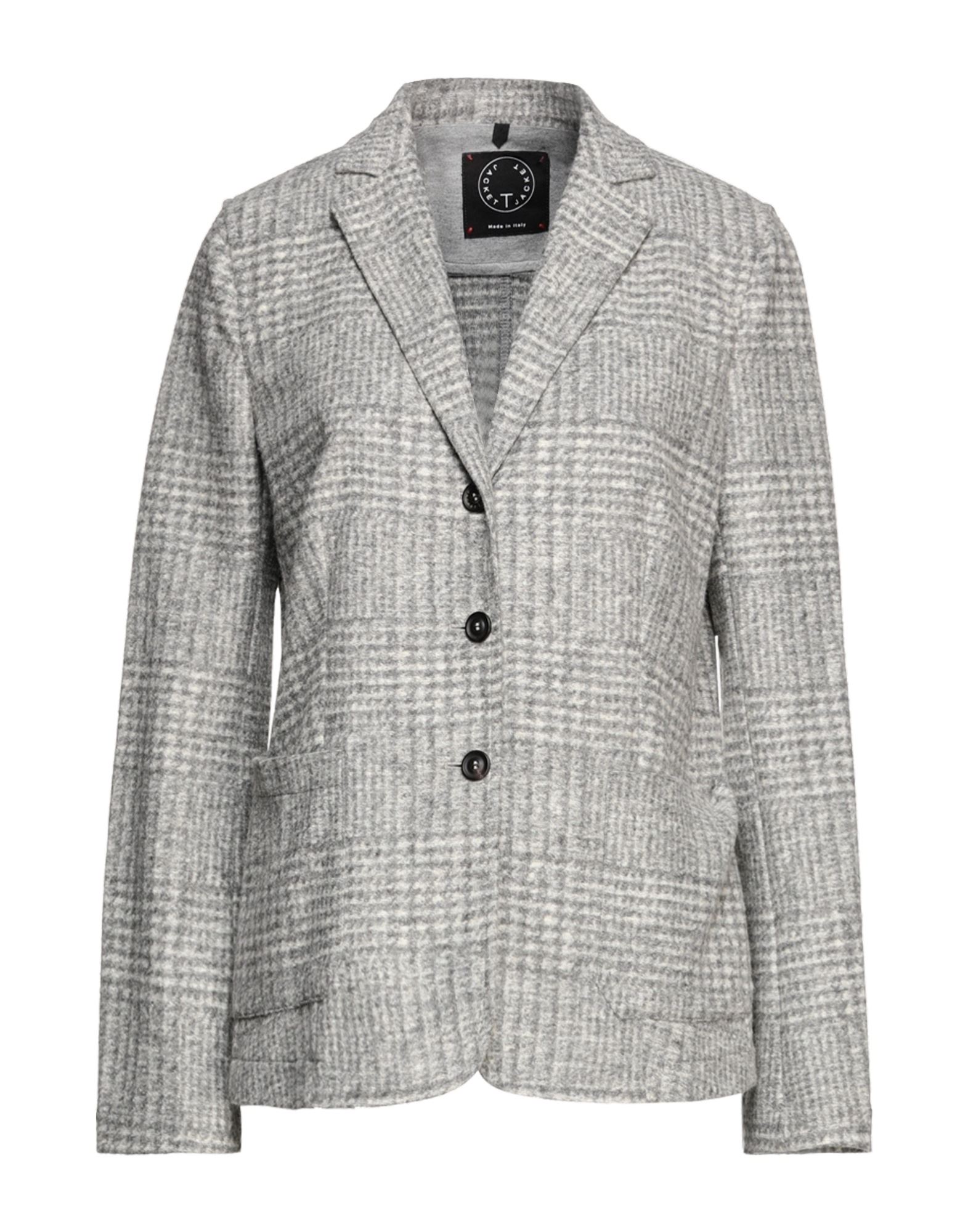 T-jacket By Tonello Suit Jackets In Light Grey