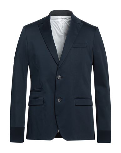 PAOLO PECORA PAOLO PECORA MAN BLAZER MIDNIGHT BLUE SIZE 38 COTTON, ELASTANE