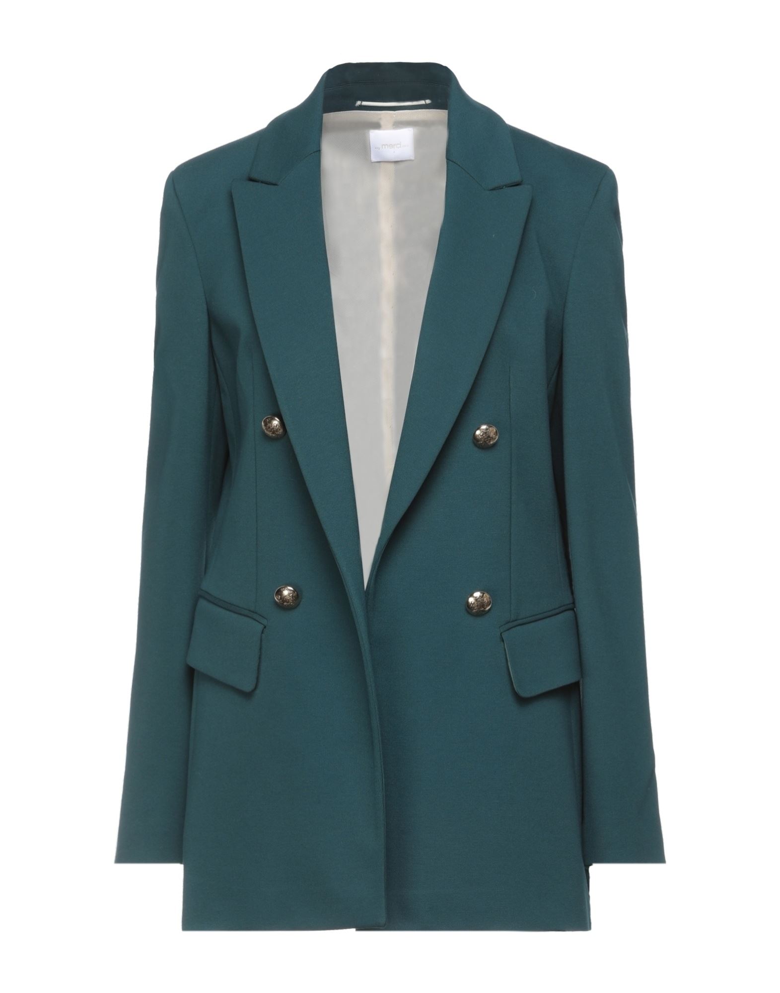 Merci .., Woman Blazer Deep Jade Size 6 Viscose, Nylon, Elastane In Green