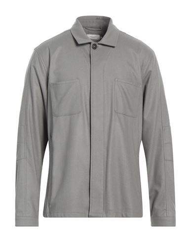 Shop Weber+weber Sartoria Man Shirt Grey Size 44 Virgin Wool, Polyamide, Cashmere, Elastane