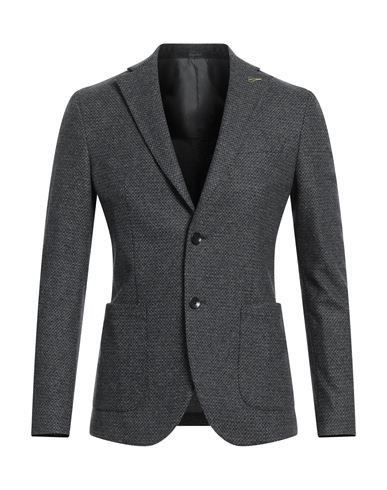 Man Blazer Midnight blue Size 42 Polyester, Virgin Wool, Elastane, Wool