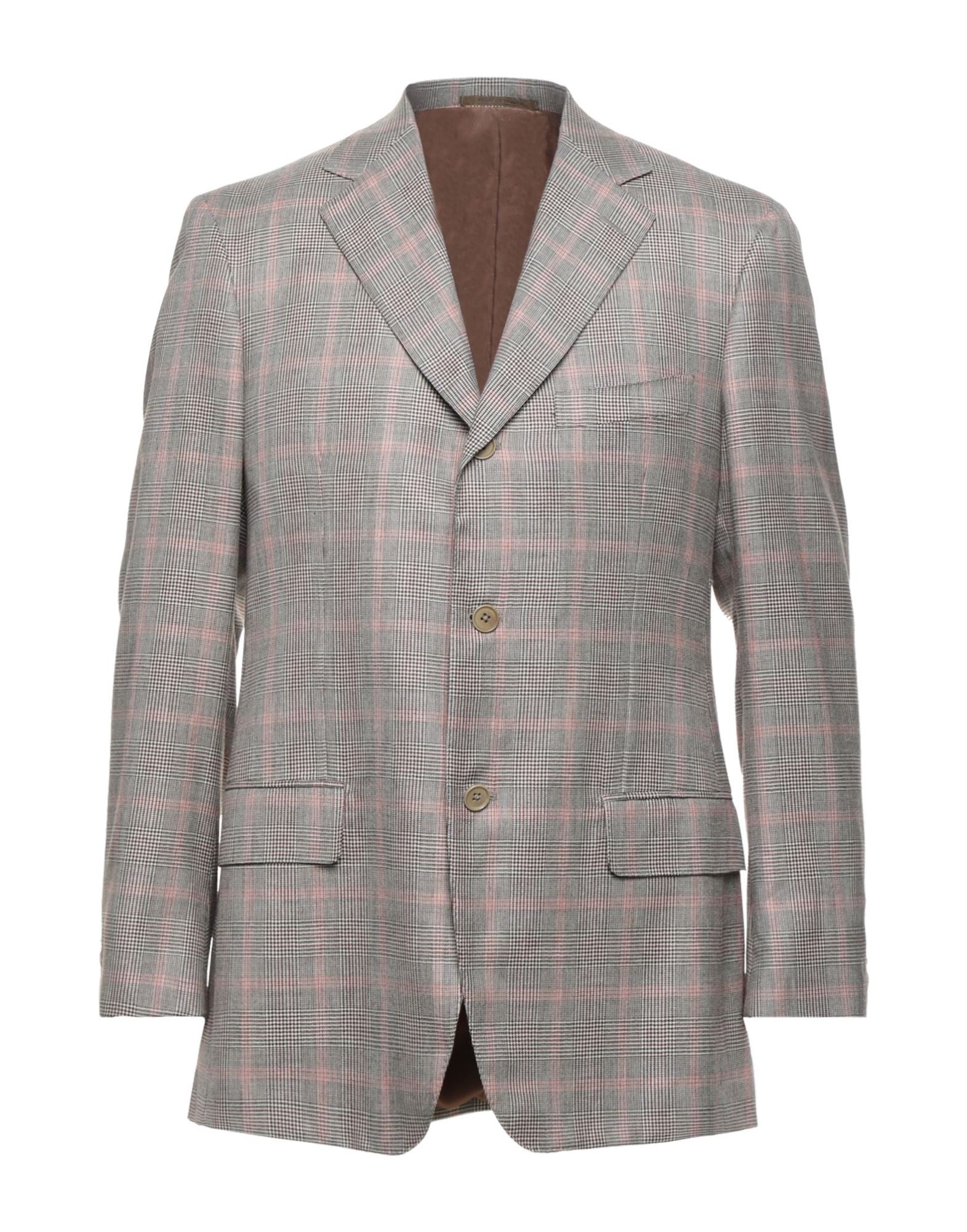 《セール開催中》ISAIA メンズ テーラードジャケット カーキ 50 カシミヤ 93% / リネン 7%