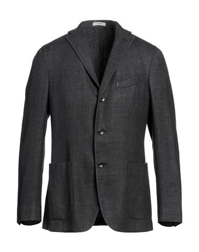 Boglioli Man Blazer Steel Grey Size 44 Virgin Wool, Linen, Silk