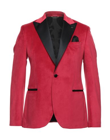 Man Blazer Red Size 34 Polyester