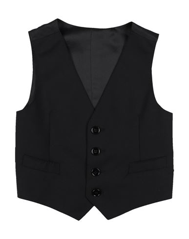 Dolce & Gabbana Toddler Boy Tailored Vest Black Size 3 Virgin Wool, Viscose, Polyester, Elastane, Si In Black