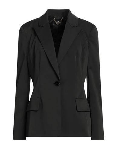 Elisabetta Franchi Woman Blazer Black Size 10 Polyester, Elastane