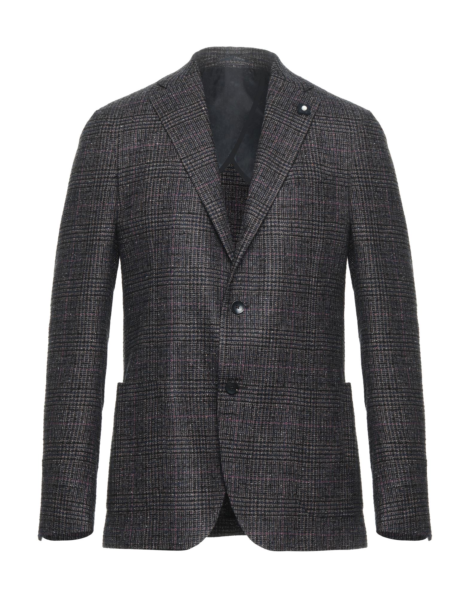 《セール開催中》LARDINI メンズ テーラードジャケット ダークブラウン 50 ウール 62% / シルク 30% / ナイロン 6% / カシミヤ 2%