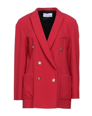 I.c.f. I. C.f. Woman Blazer Red Size 10 Polyester, Viscose, Elastane