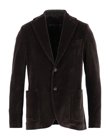 Circolo 1901 Man Suit Jacket Dark Brown Size 40 Cotton, Polyester