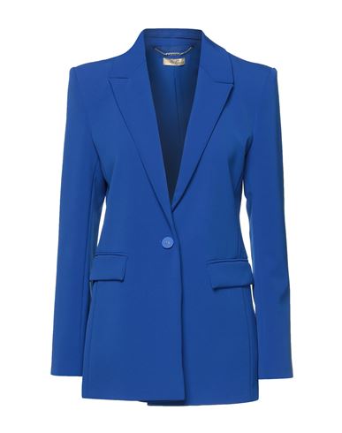 Liu •jo Woman Suit Jacket Bright Blue Size 10 Polyester, Elastane