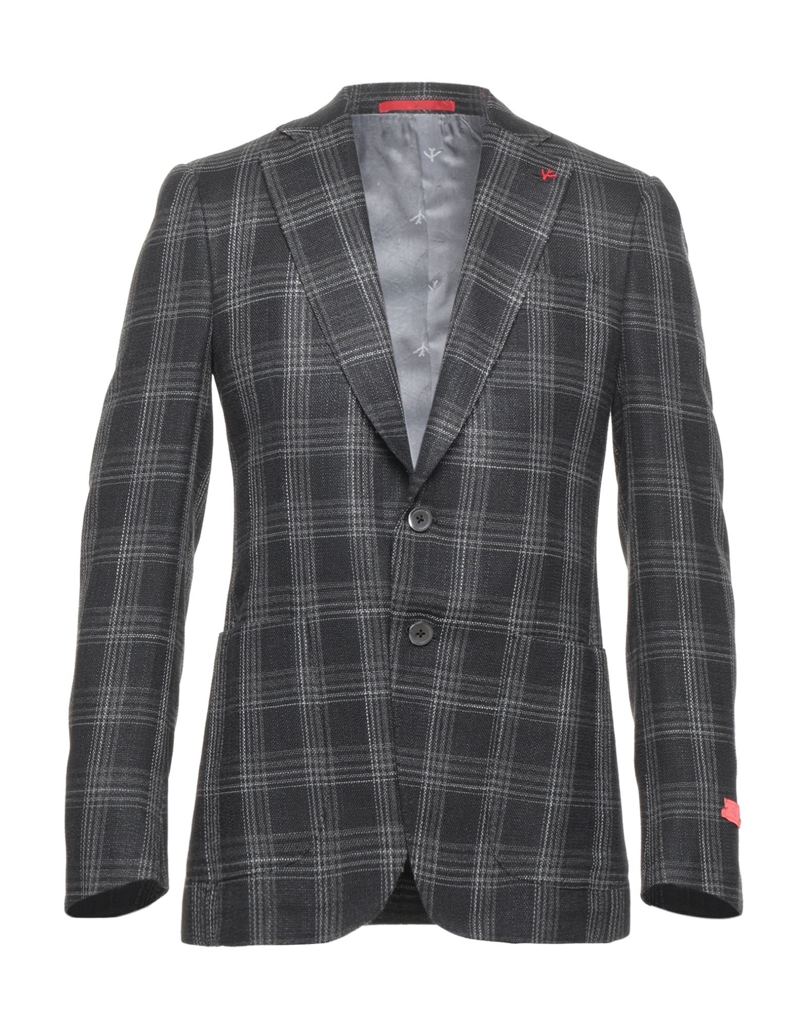 《セール開催中》ISAIA メンズ テーラードジャケット ブラック 46 ウール 68% / シルク 32%