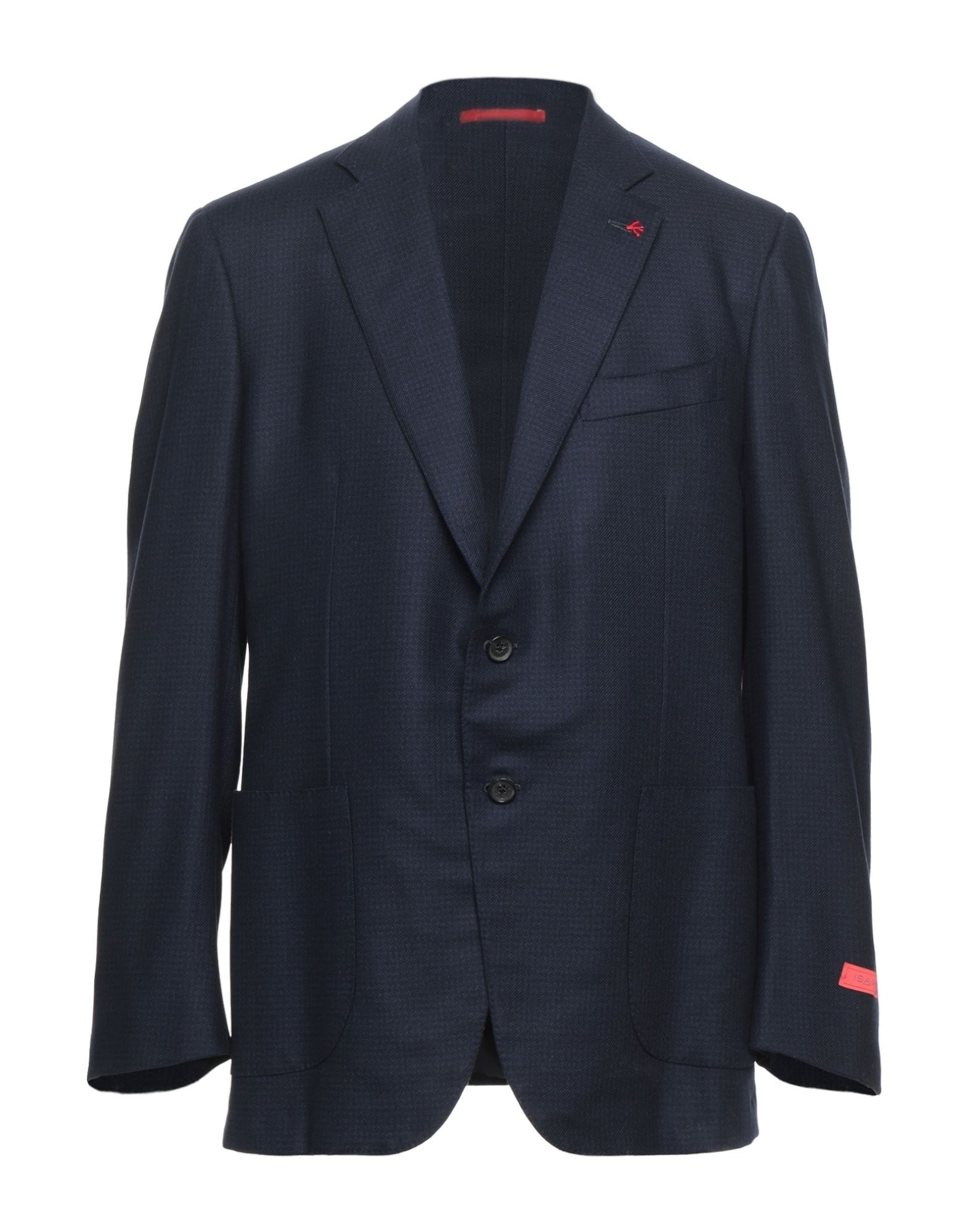 《セール開催中》ISAIA メンズ テーラードジャケット ダークブルー 56 スーパー200 ウール